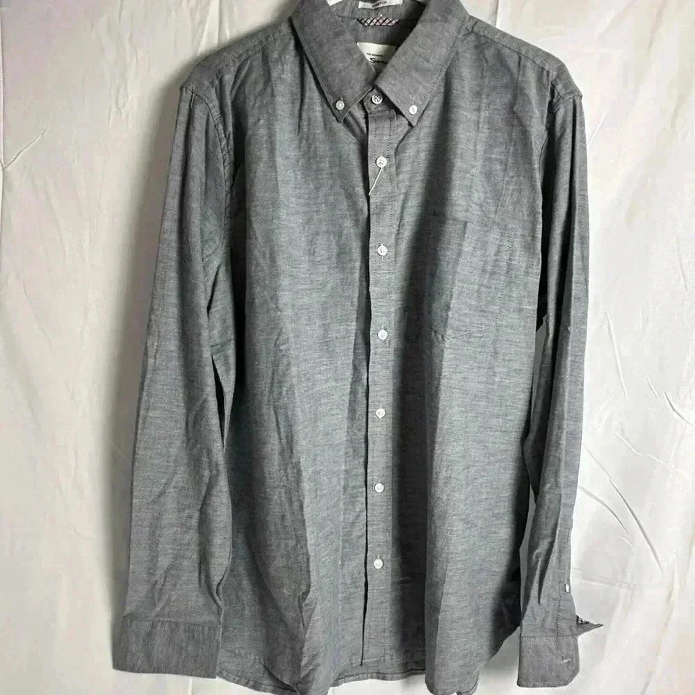 NWT - Ben Sherman Gray Button Down shirt L